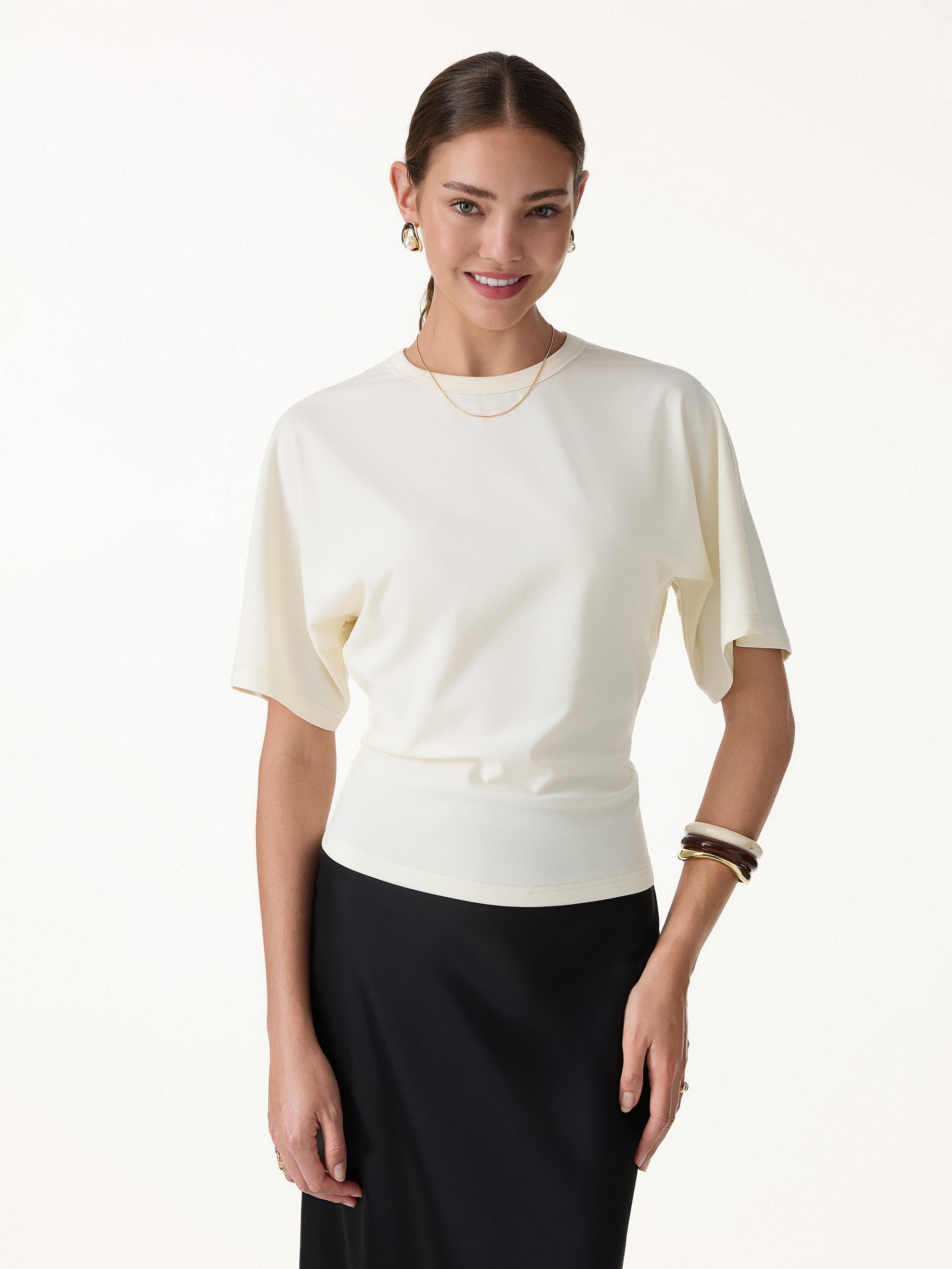 Elevated Cotton-Blend Essential Tee