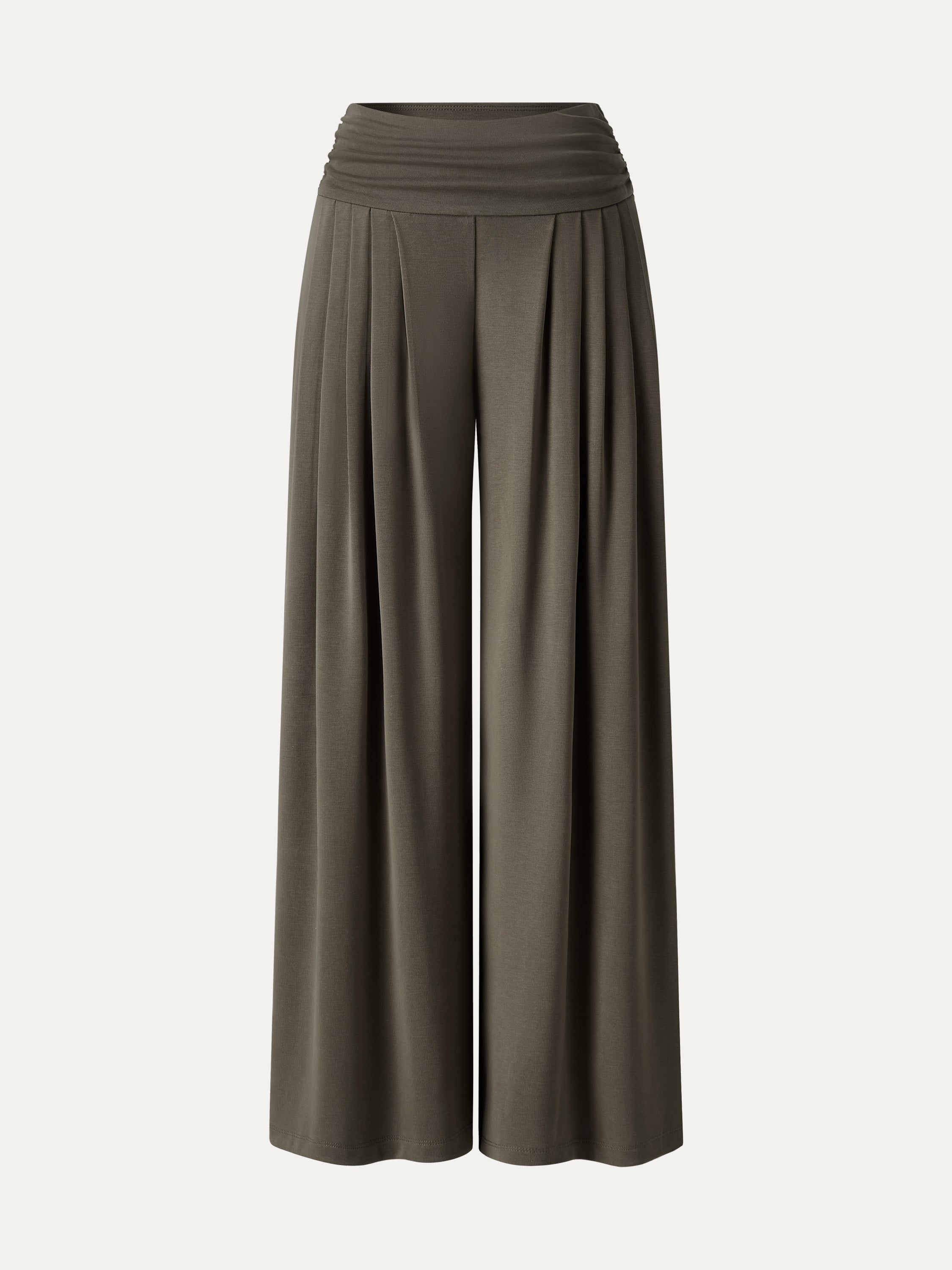 Sandwashed Super Flowy Tucked Palazzo Pant with Pockets