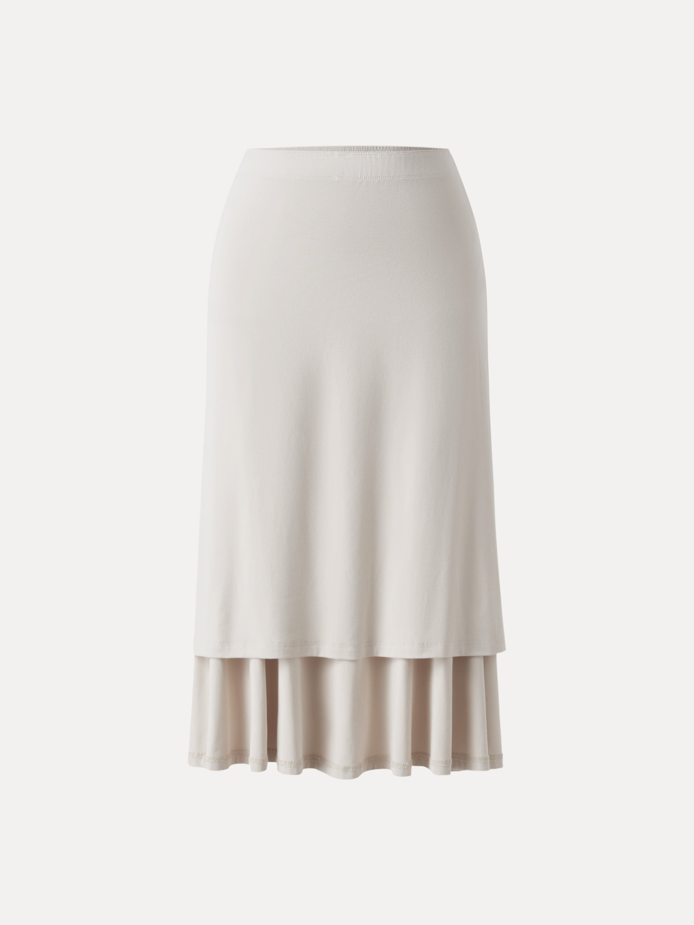 Flowy Side Ruched A-line Midi Skirt