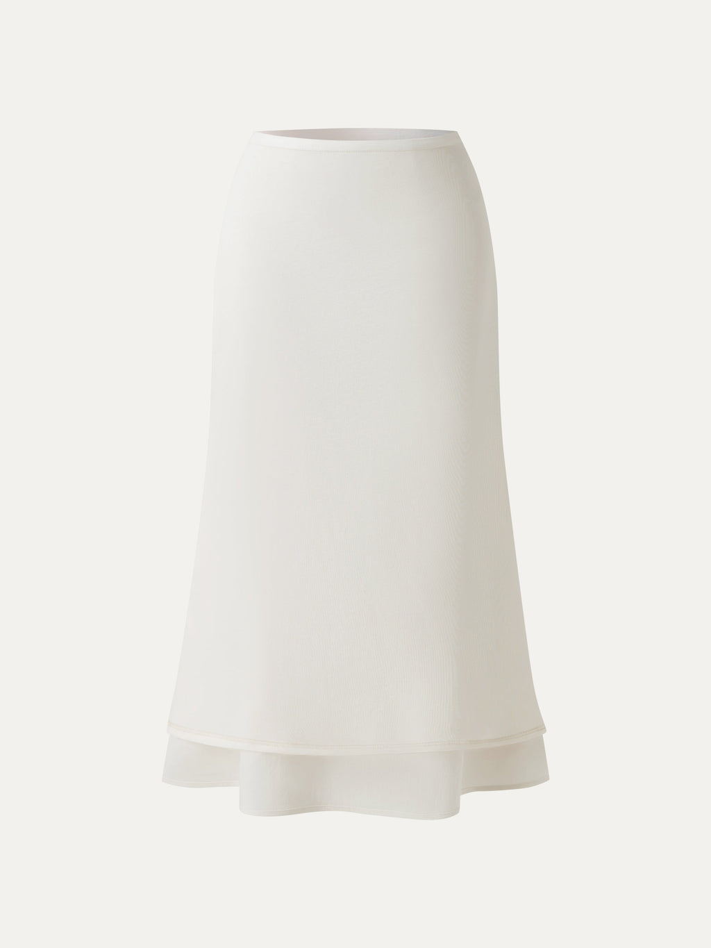 Lyocell-Linen Blend Maxi Flared Pull-On Skirt
