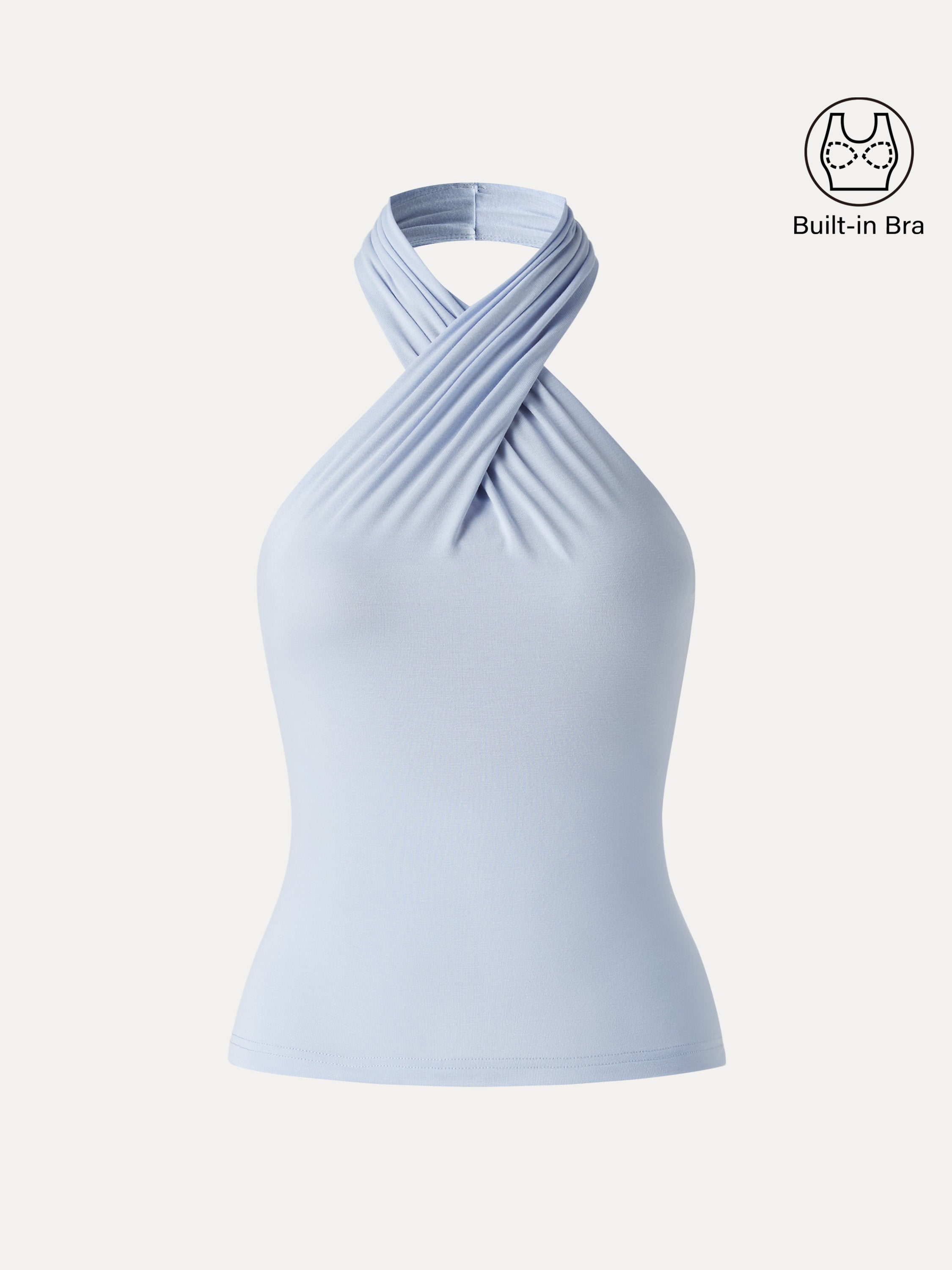 Criss Cross Halter Neck Going-Out Bra Top