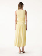 SkinKiss Cooling Boatneck Ruched Midi Bra Dress