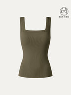 Slinky Square Open-Back Bra Tank Top