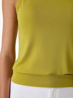 Halter Neck Banded Hem Bra Tank