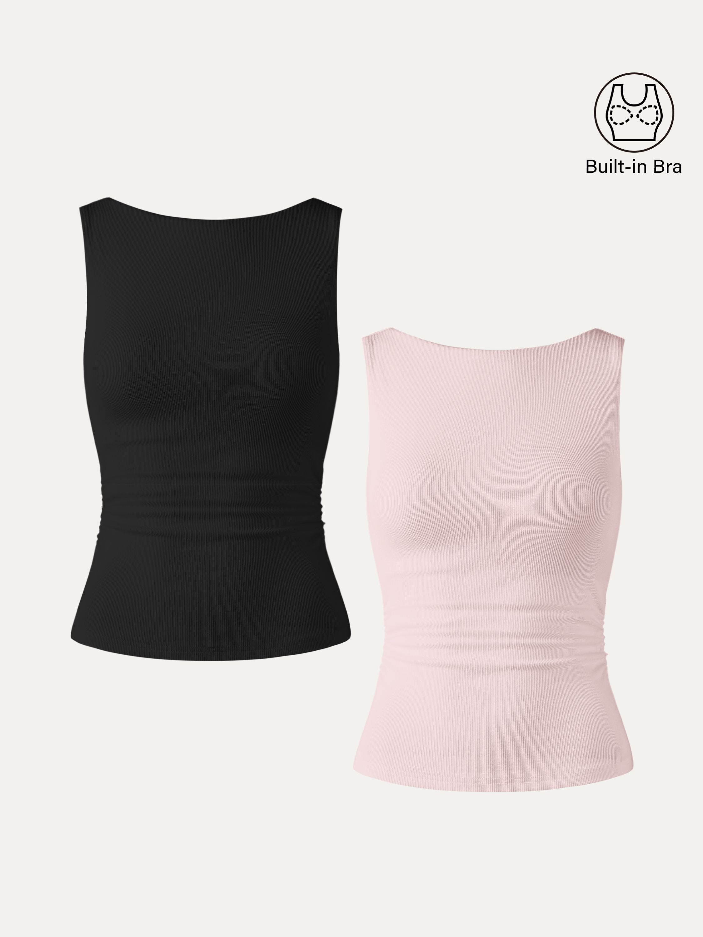 Elastic Open Back Bra Tank