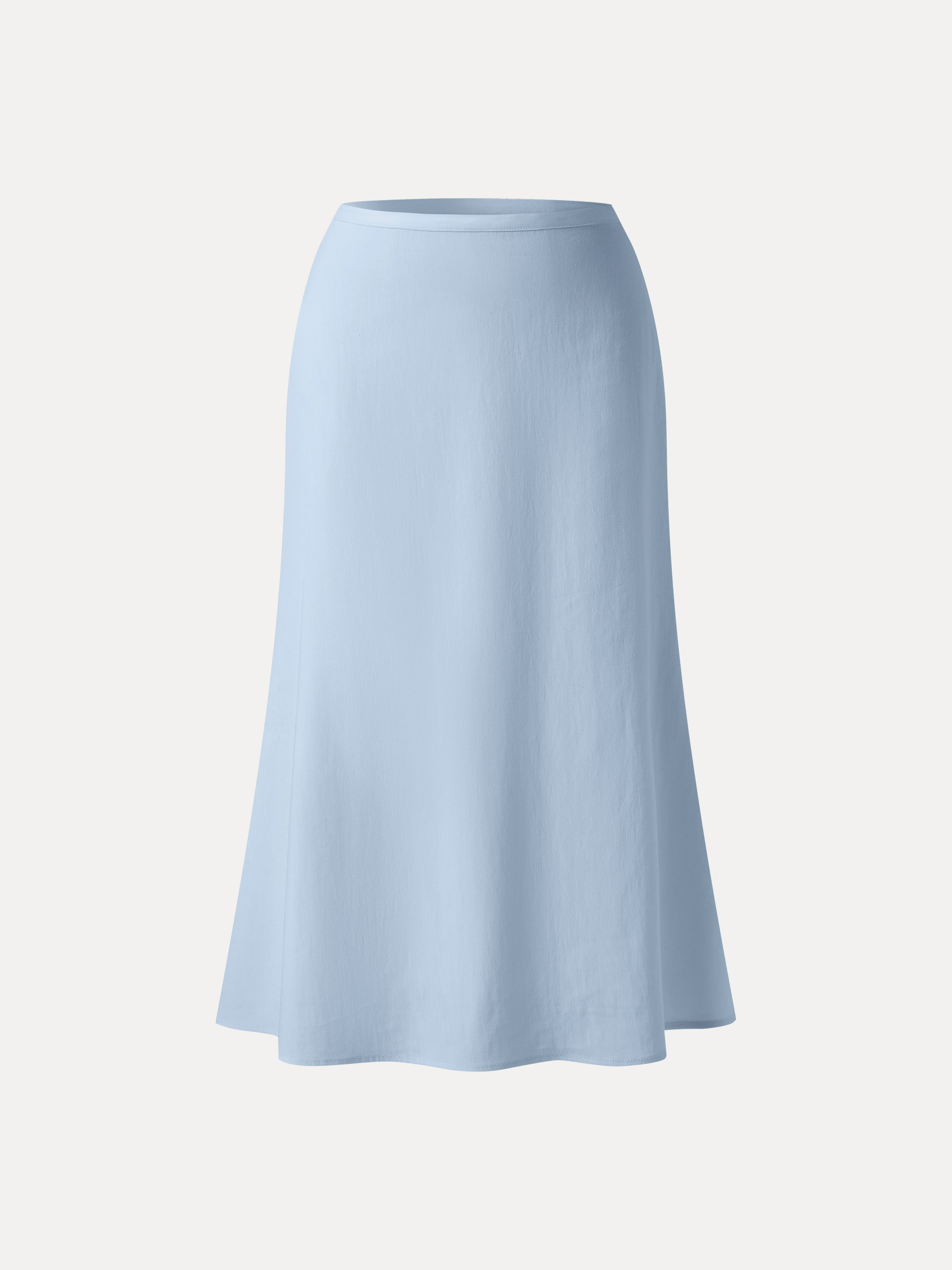 Lyocell-Linen Blend Maxi Flared Pull-On Skirt