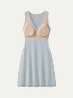 Flattering V-neck A-line New Airy Bra Tank Dress
