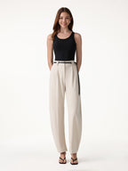 CoolTouch Stretch Ponte High Rise Cropped Barrel Pants