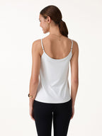 U-Neck Pleated Spaghetti Bra Tank