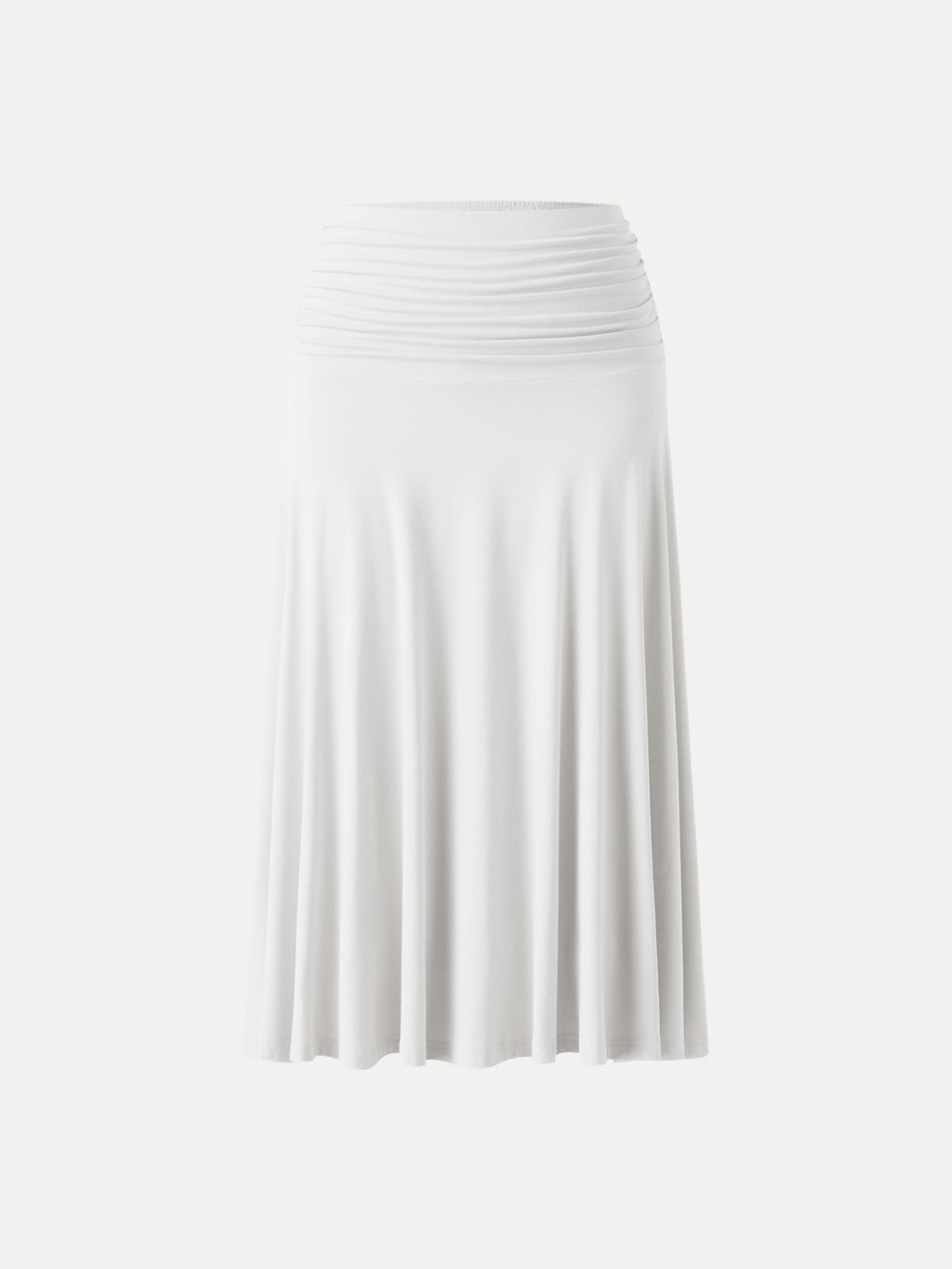 Flowy Side Ruched A-line Midi Skirt