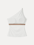 One Shoulder Twisted Bra Tank