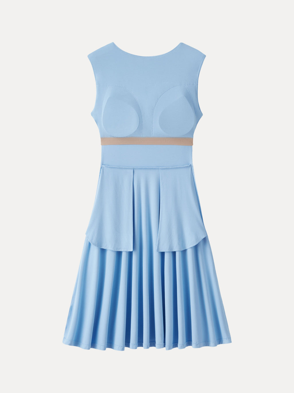 SkinKiss Boatneck Wide Shoulder Bra Dress with Pockets