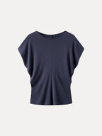 Linen-Blend Round Neck Relaxed Summer Top