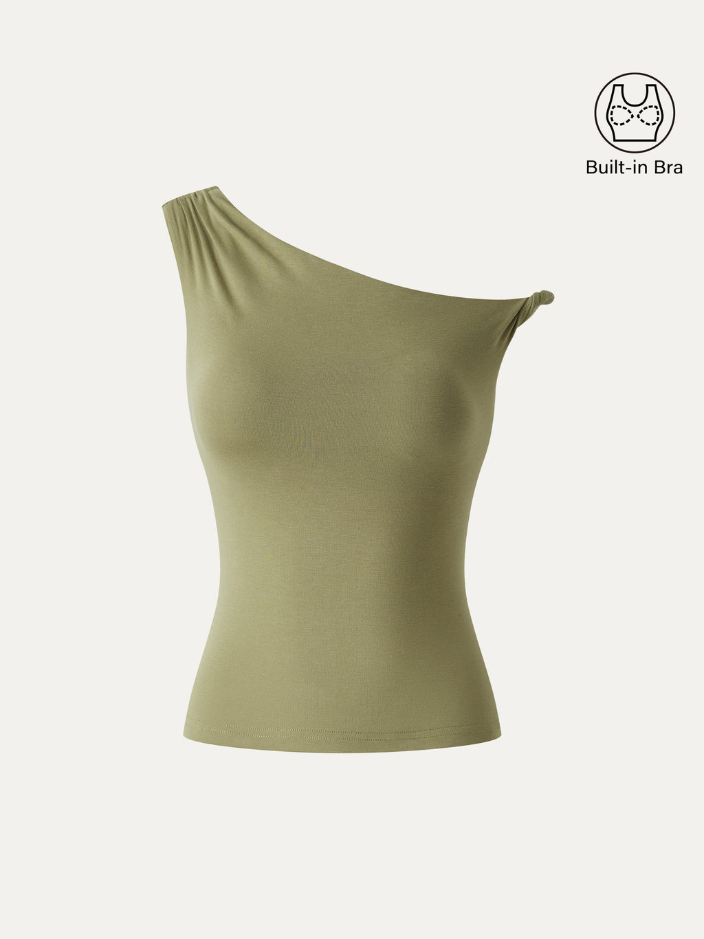 CoolTouch Asymmetrical Shoulder Bra Top