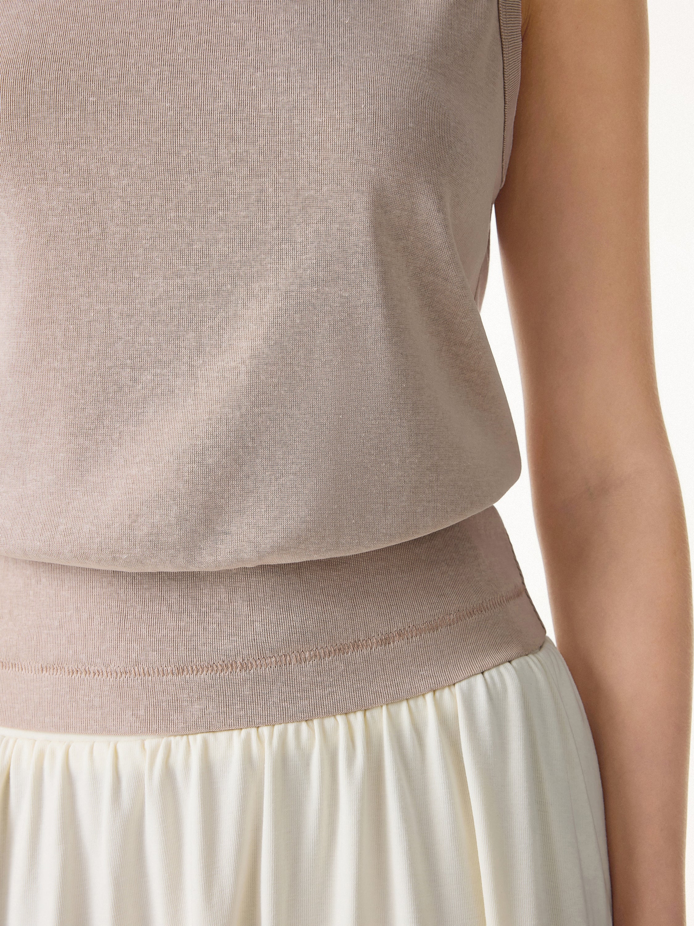 2Pcs Set Reversible Boatneck Top & Maxi Flared Pull-On Skirt