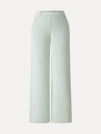 Stretch Cotton Blend Slimming High Rise Wide Leg Pant