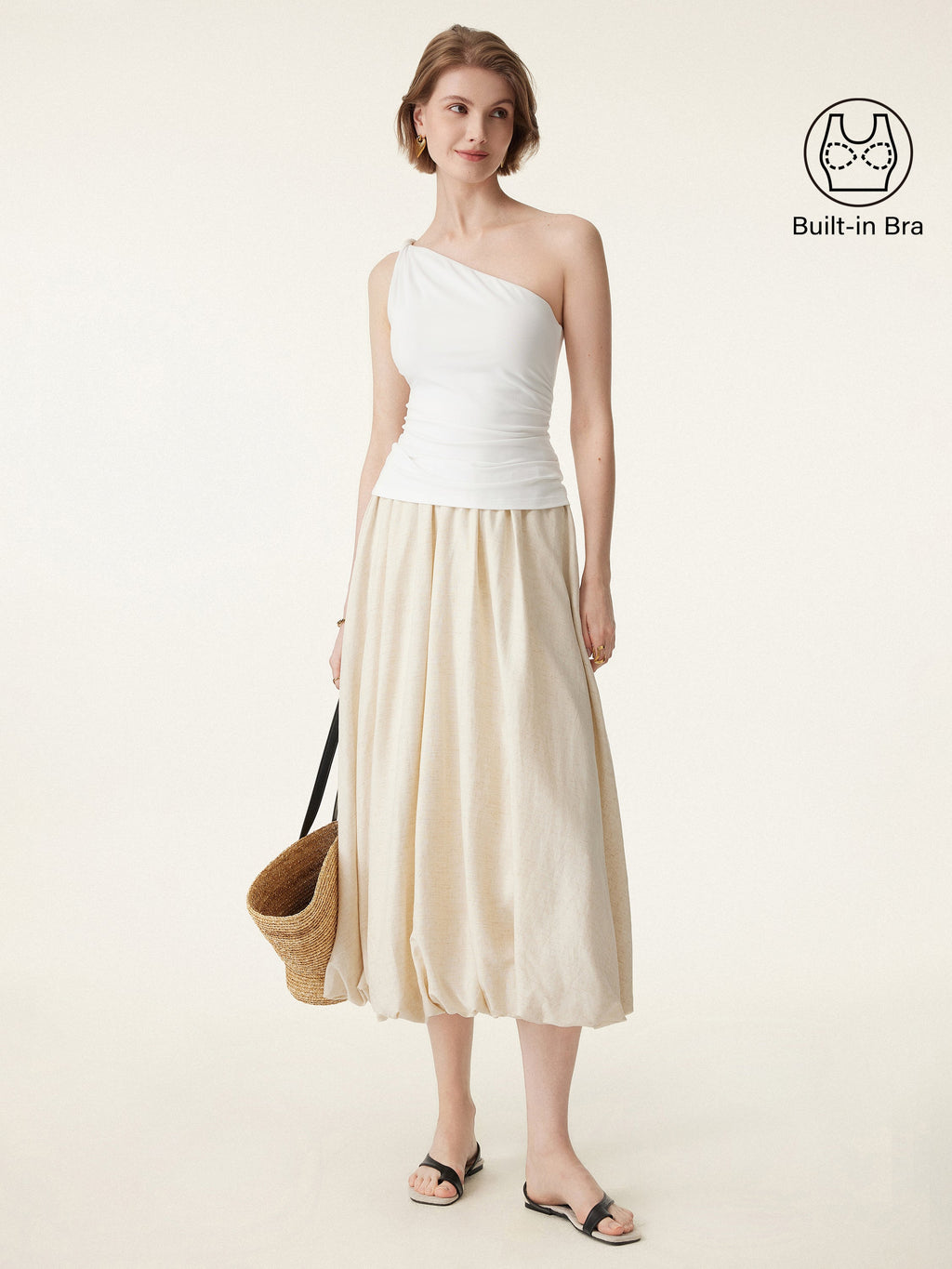 One Shoulder Twisted Bra Tank