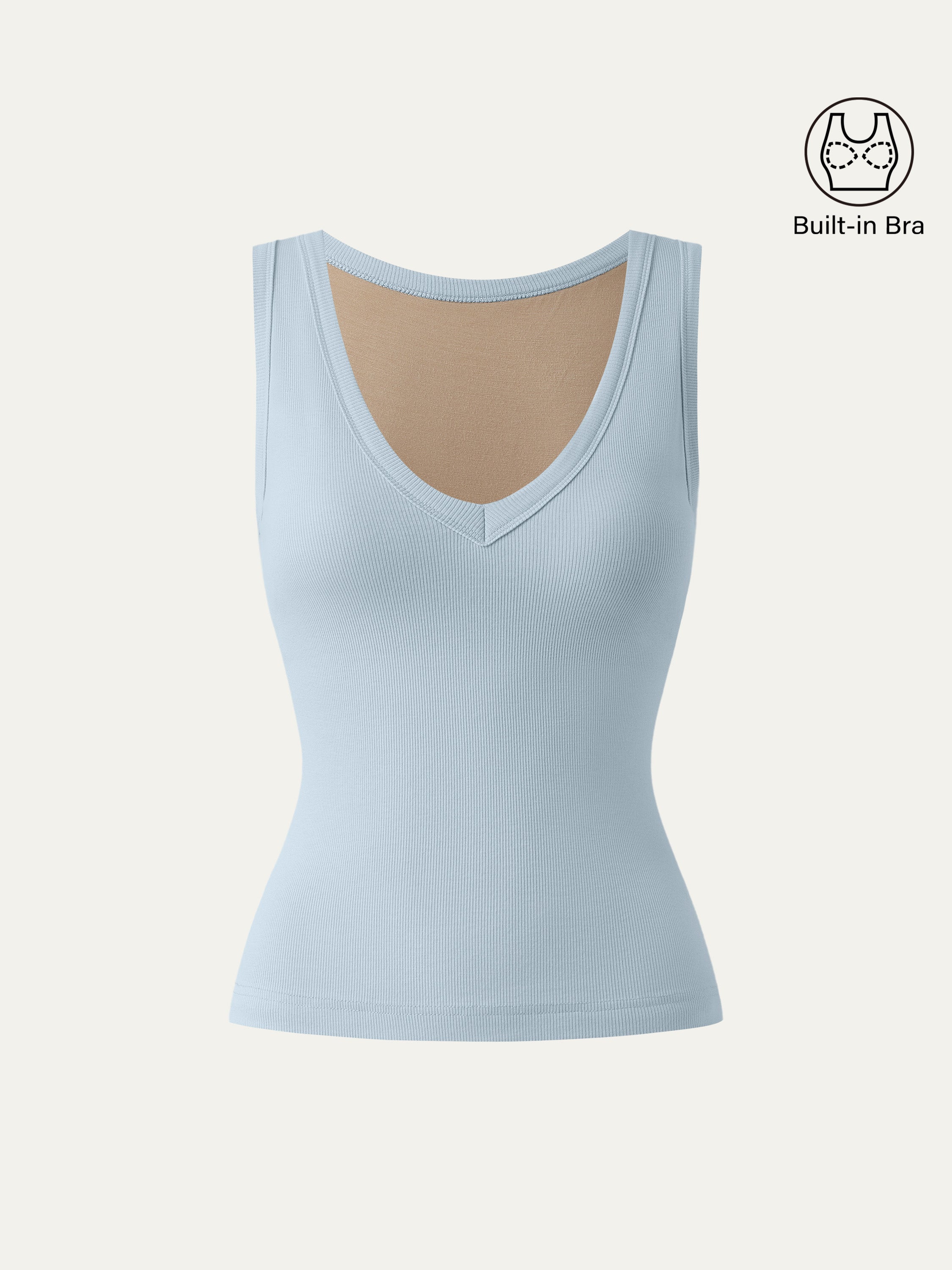 Stretchy V-neck Cotton New Airy Bra Tank