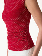 2Pcs Set Polka Dot Boatneck Bra Top & A-Line Flare Skirt Limited Edition