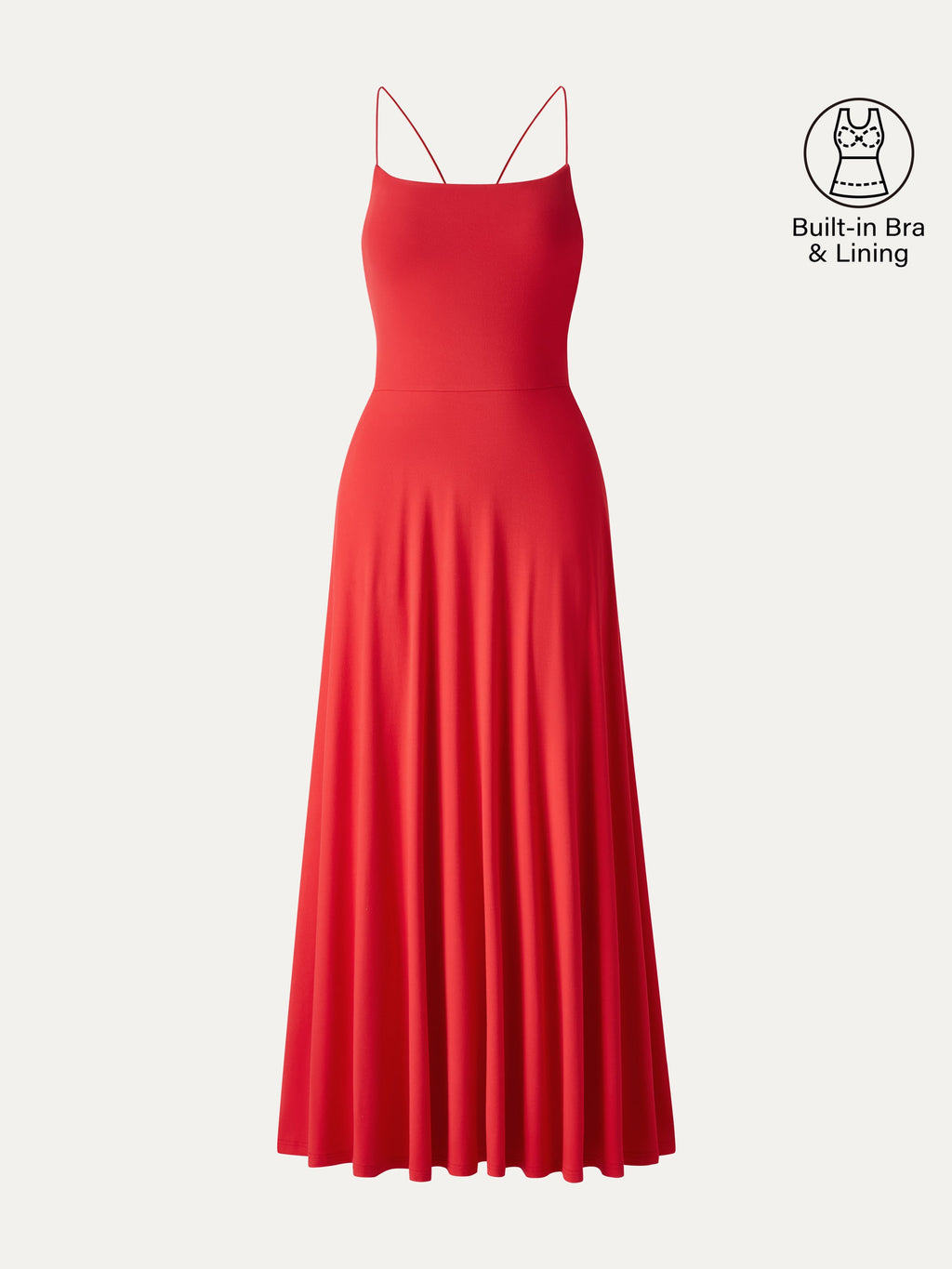 SkinKiss Classy Spaghetti Open Back Midi Bra Dress with Pockets