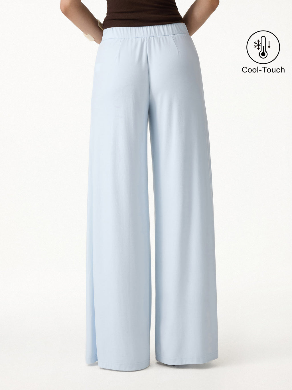 CoolTouch Ponte Mid Rise Wide Leg Pants with Pockets