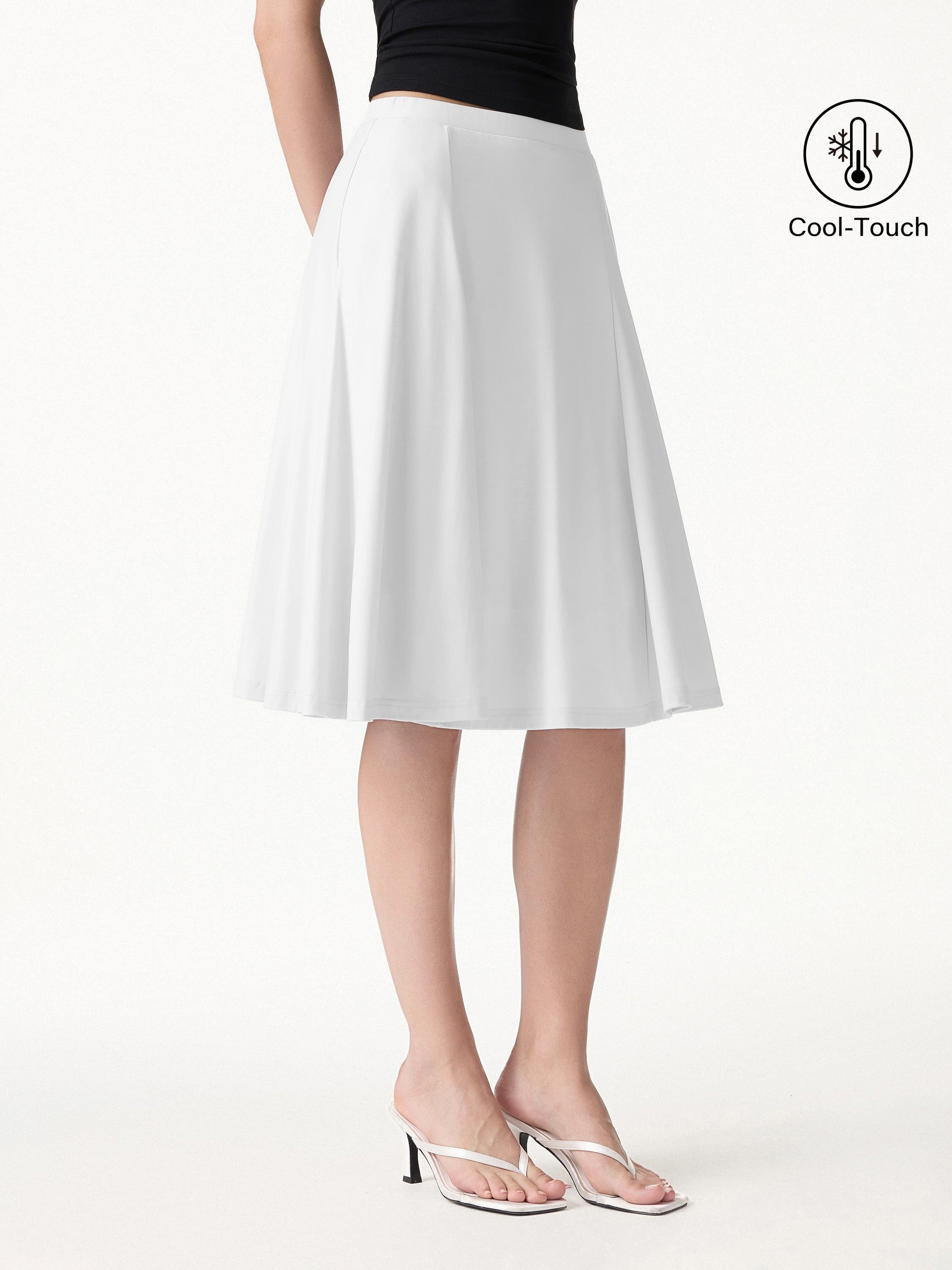 CoolTouch Midi Circle Flare Skirt with Pockets