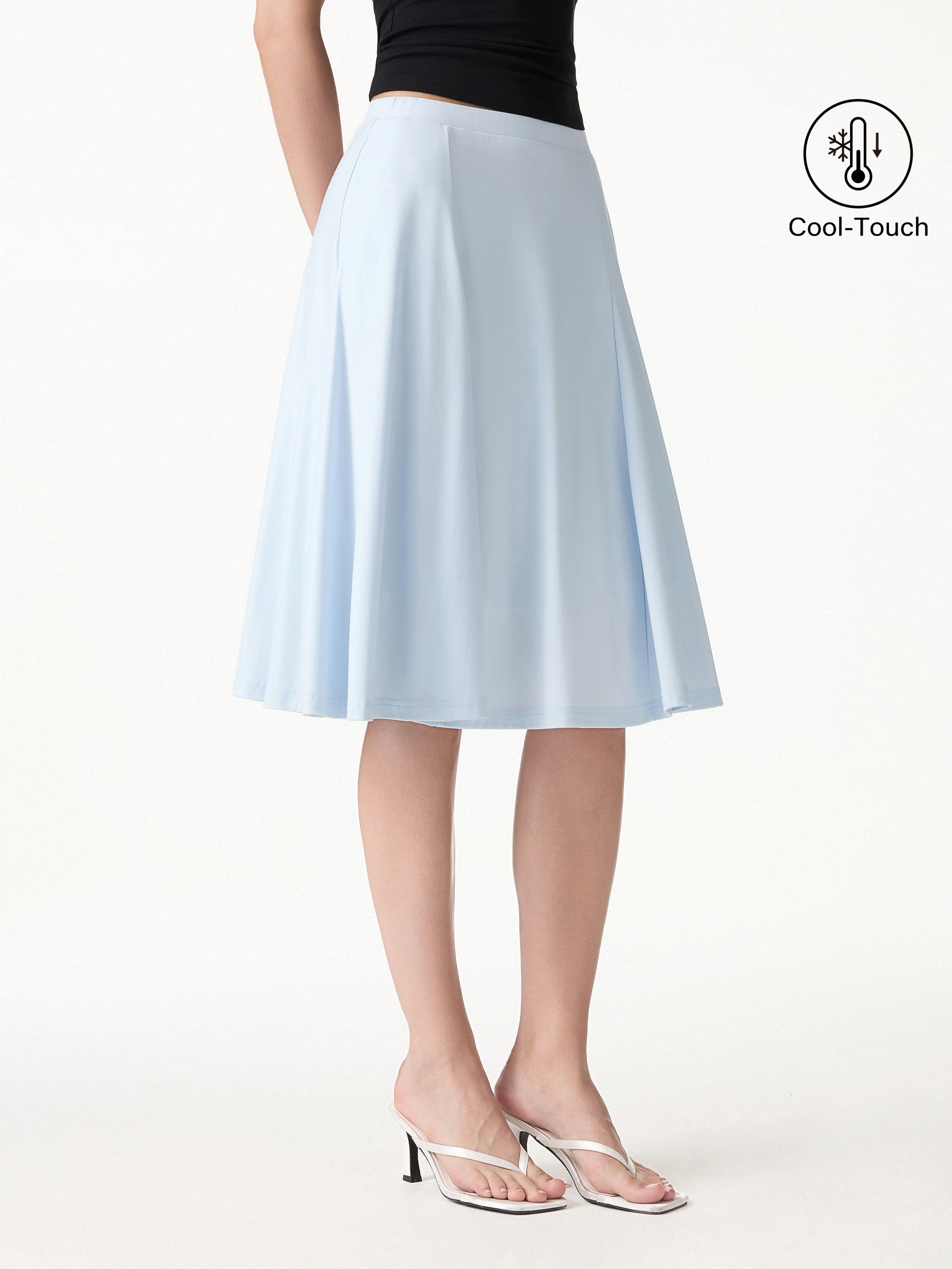 CoolTouch Midi Circle Flare Skirt with Pockets