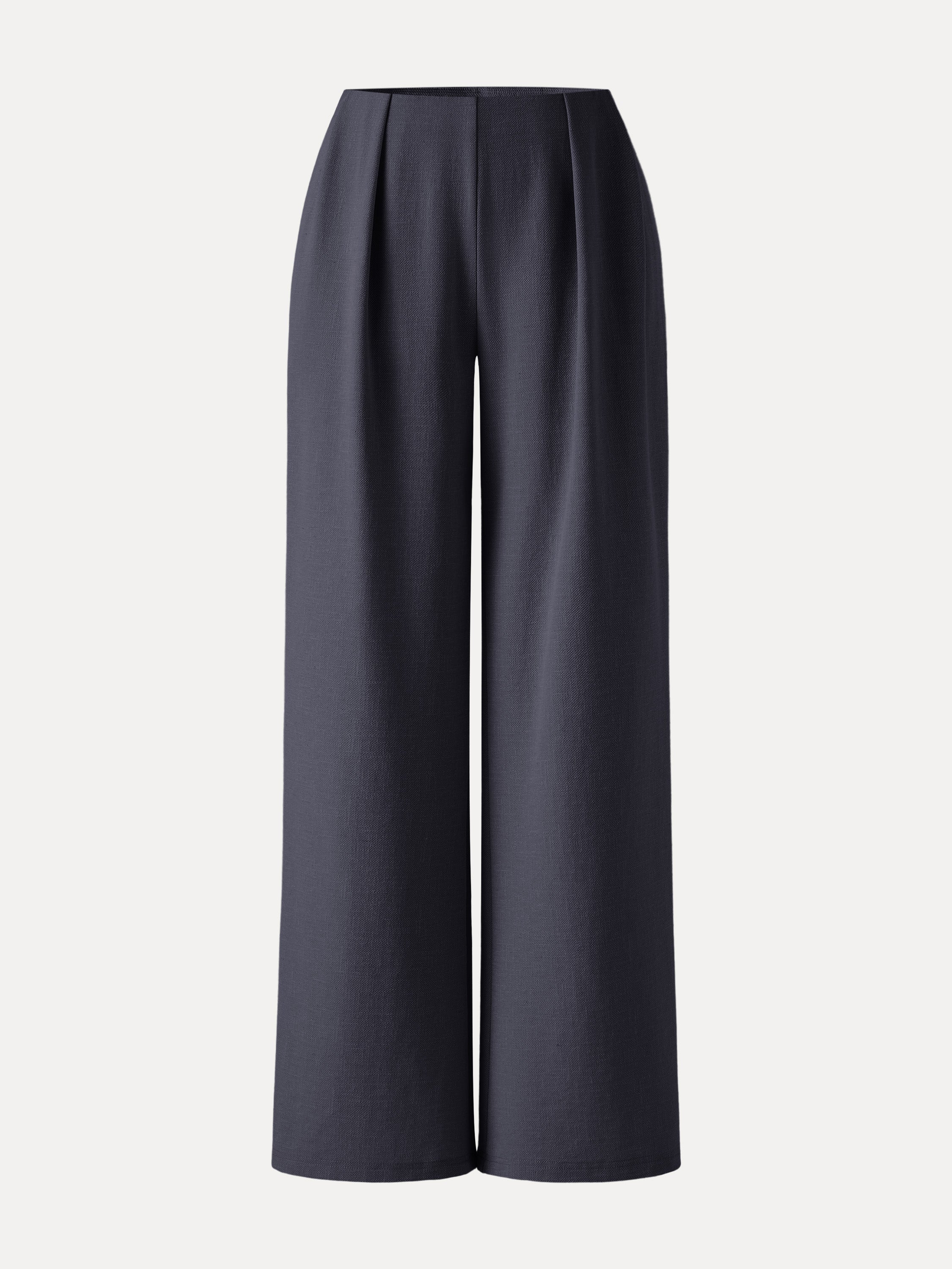 Airy Stretch Linen Wide Flare Pant with Pockets