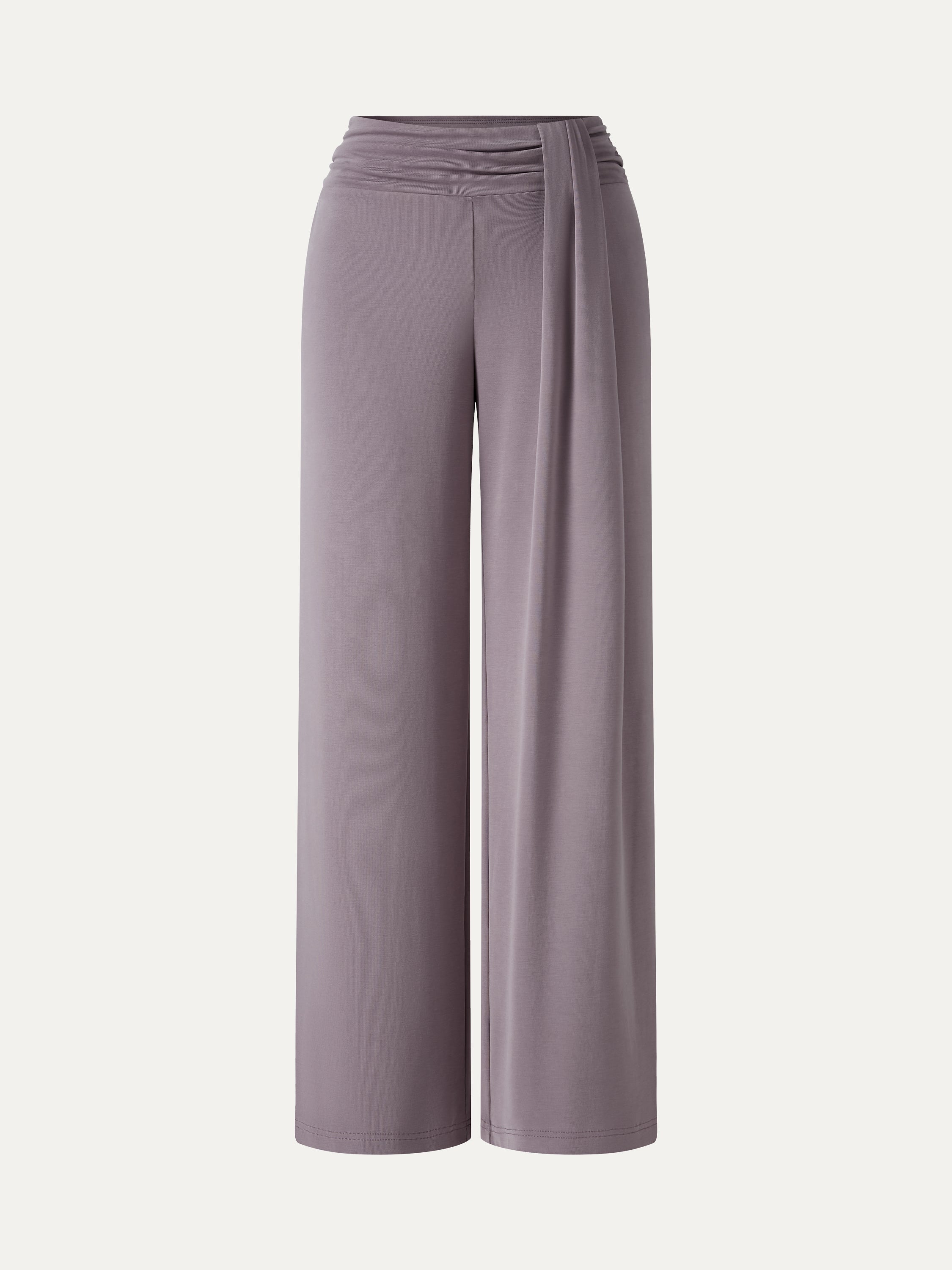 Mid-Rise Relaxed Wide-Leg Lounge Pants