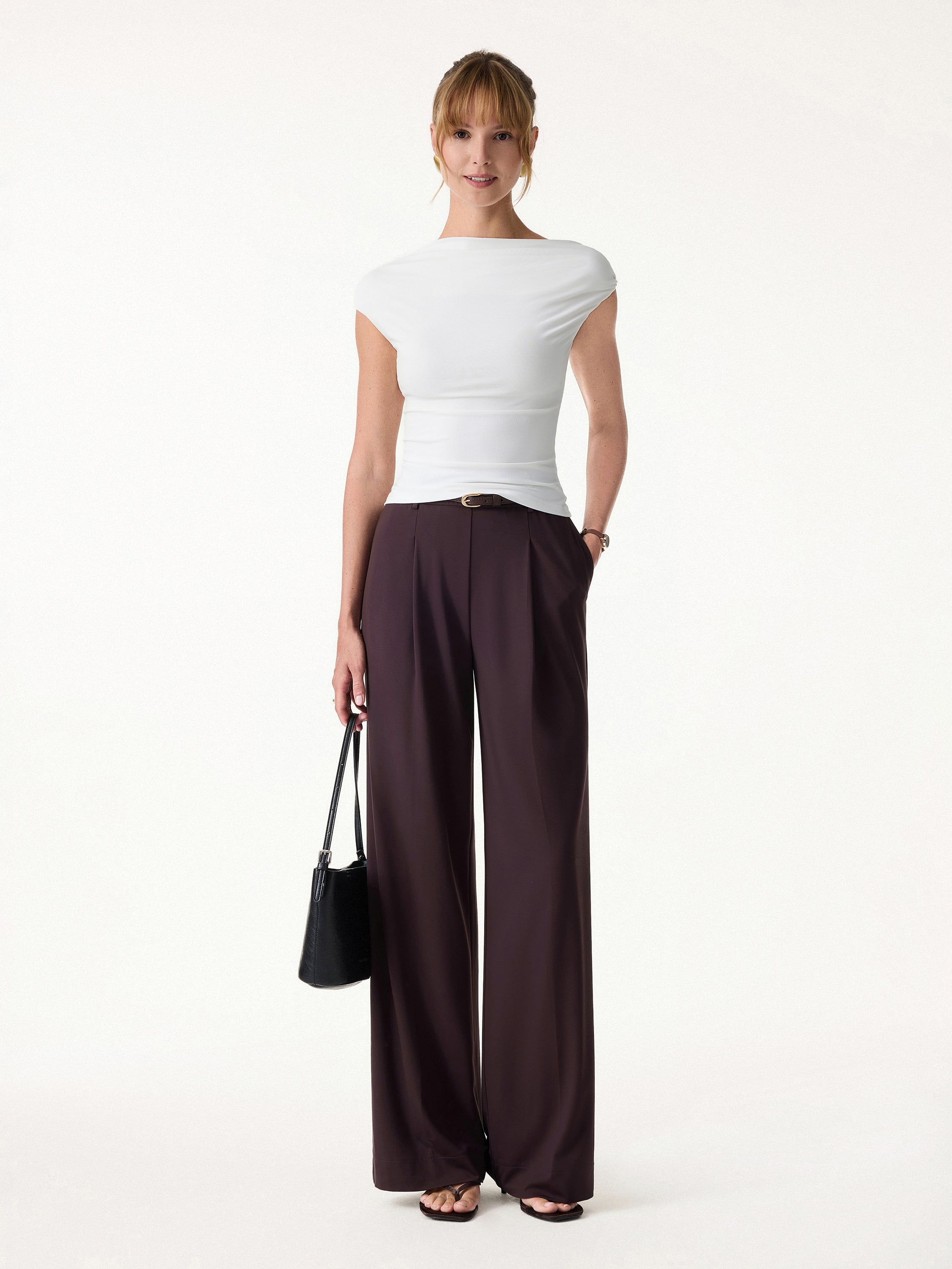 Stretchy Flowy High Rise Wide Leg The Success Pants