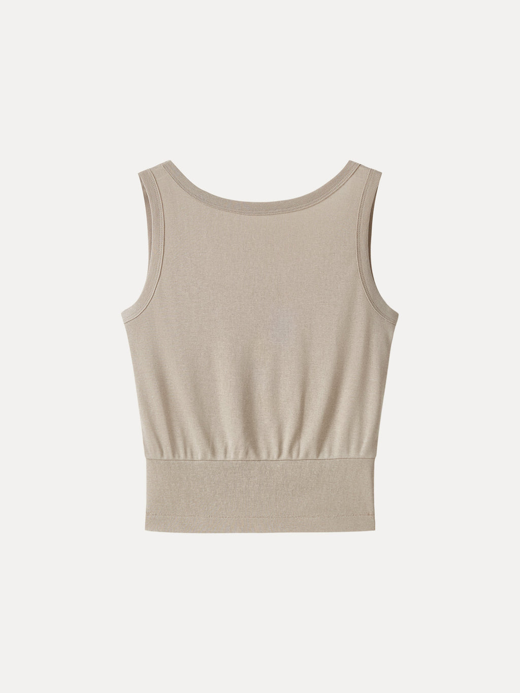 Cotton-Linen Blend Reversible Boatneck Low Back Top