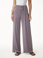 Mid-Rise Relaxed Wide-Leg Lounge Pants