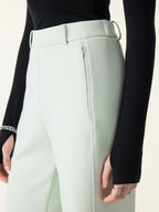 Stretch Cotton Blend Slimming High Rise Wide Leg Pant