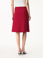 2Pcs Set Boatneck Flutter Sleeves Polka Dot Top & A-Line Flare Skirt Limited Edition