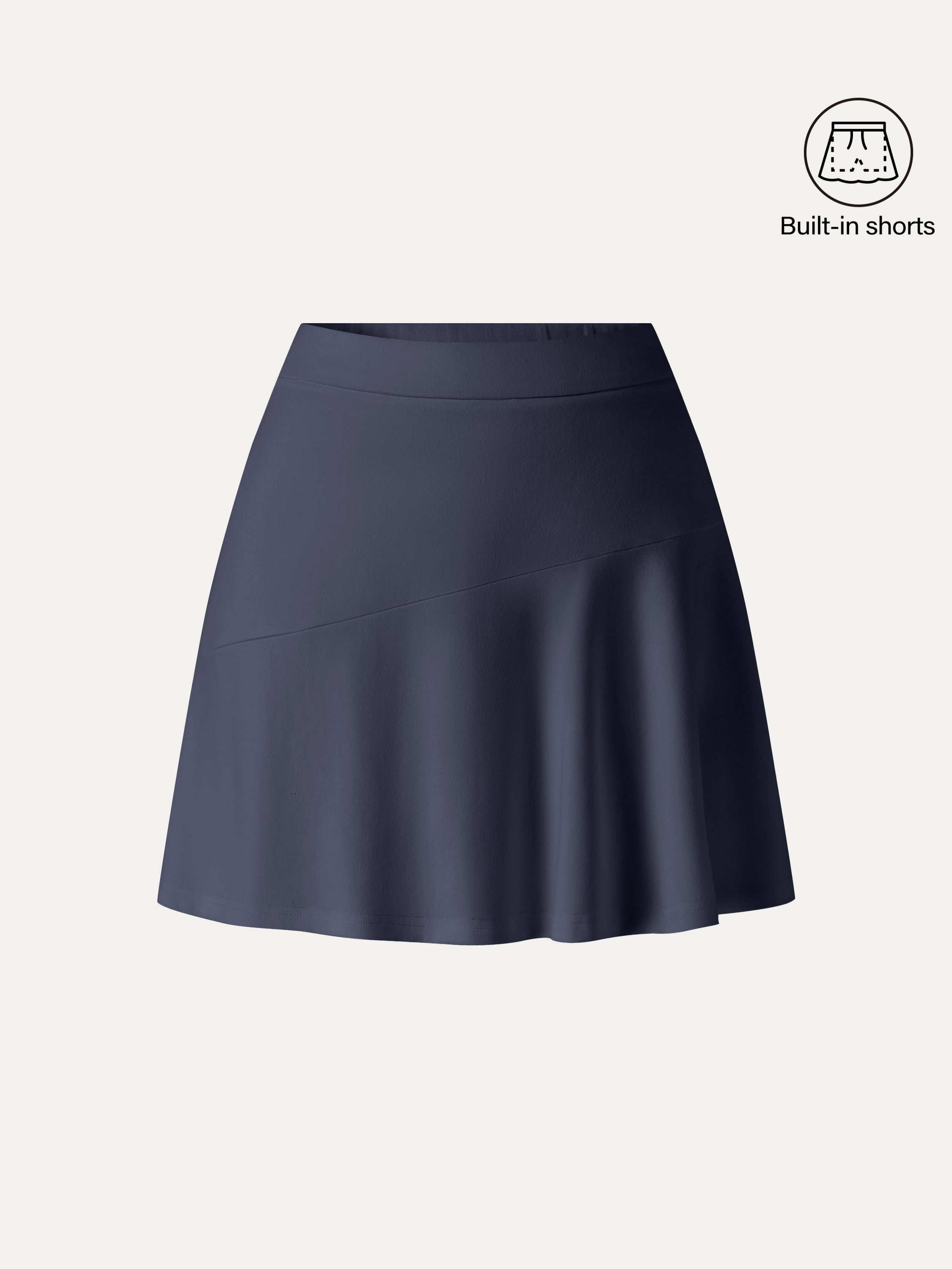 Stretch Ponte Mid Rise Pull-on Skirt