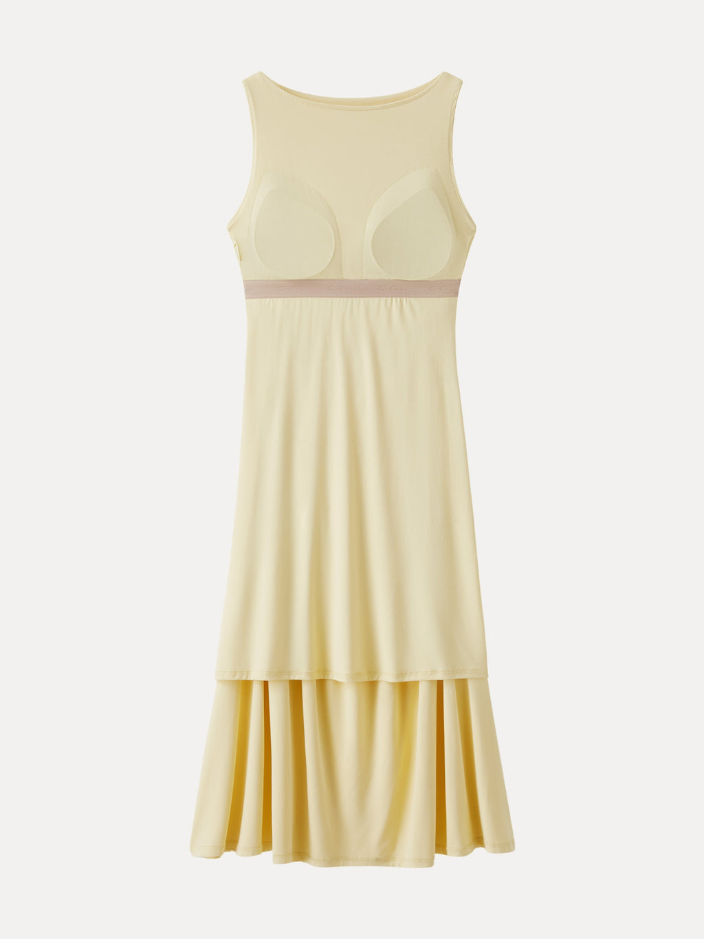 SkinKiss Cooling Boatneck Ruched Midi Bra Dress