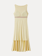 SkinKiss Cooling Boatneck Ruched Midi Bra Dress