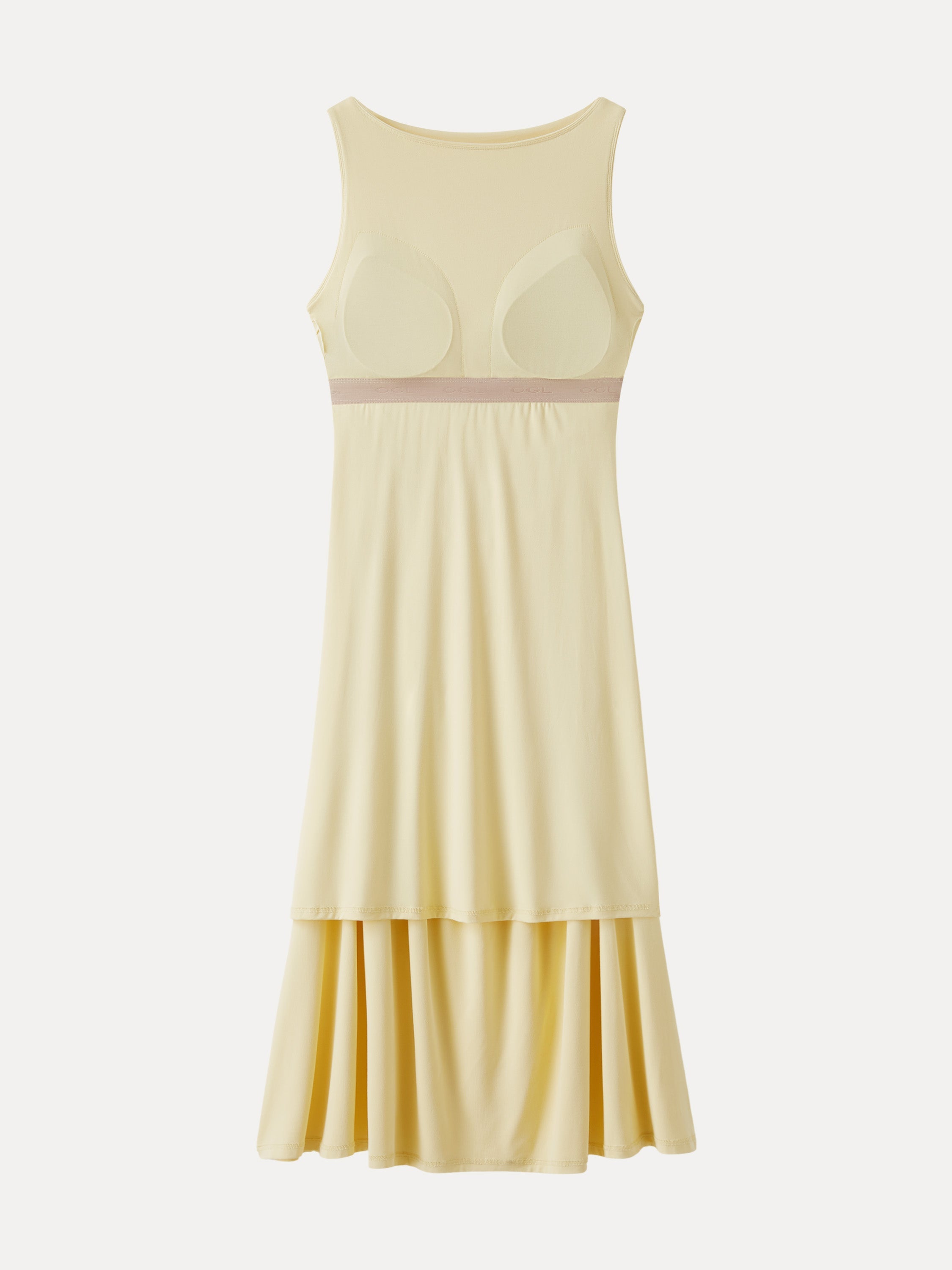 SkinKiss Cooling Boatneck Ruched Midi Bra Dress