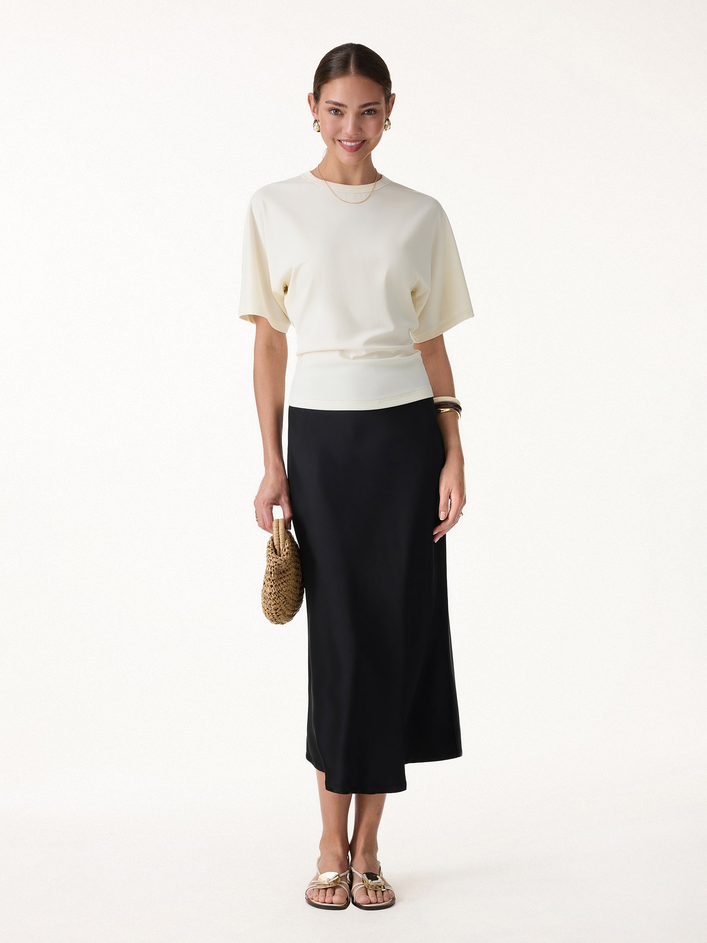 Elevated Cotton-Blend Essential Tee