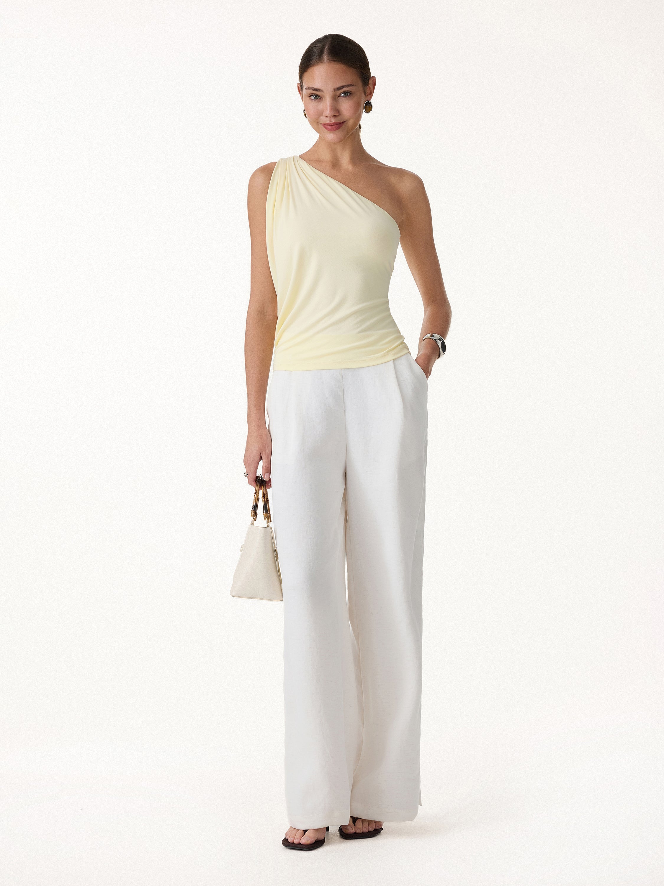 One Shoulder Cropped Bra Top