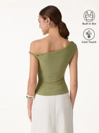 CoolTouch Asymmetrical Shoulder Bra Top