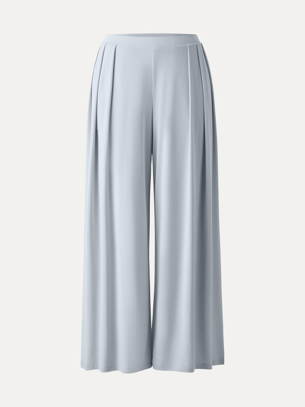 Sandwashed Mid Rise Pleated Wide Leg Palazzo Pant with Pockets