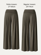 Sandwashed Super Flowy Tucked Palazzo Pant with Pockets