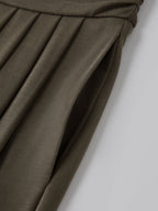 Sandwashed Super Flowy Tucked Palazzo Pant with Pockets