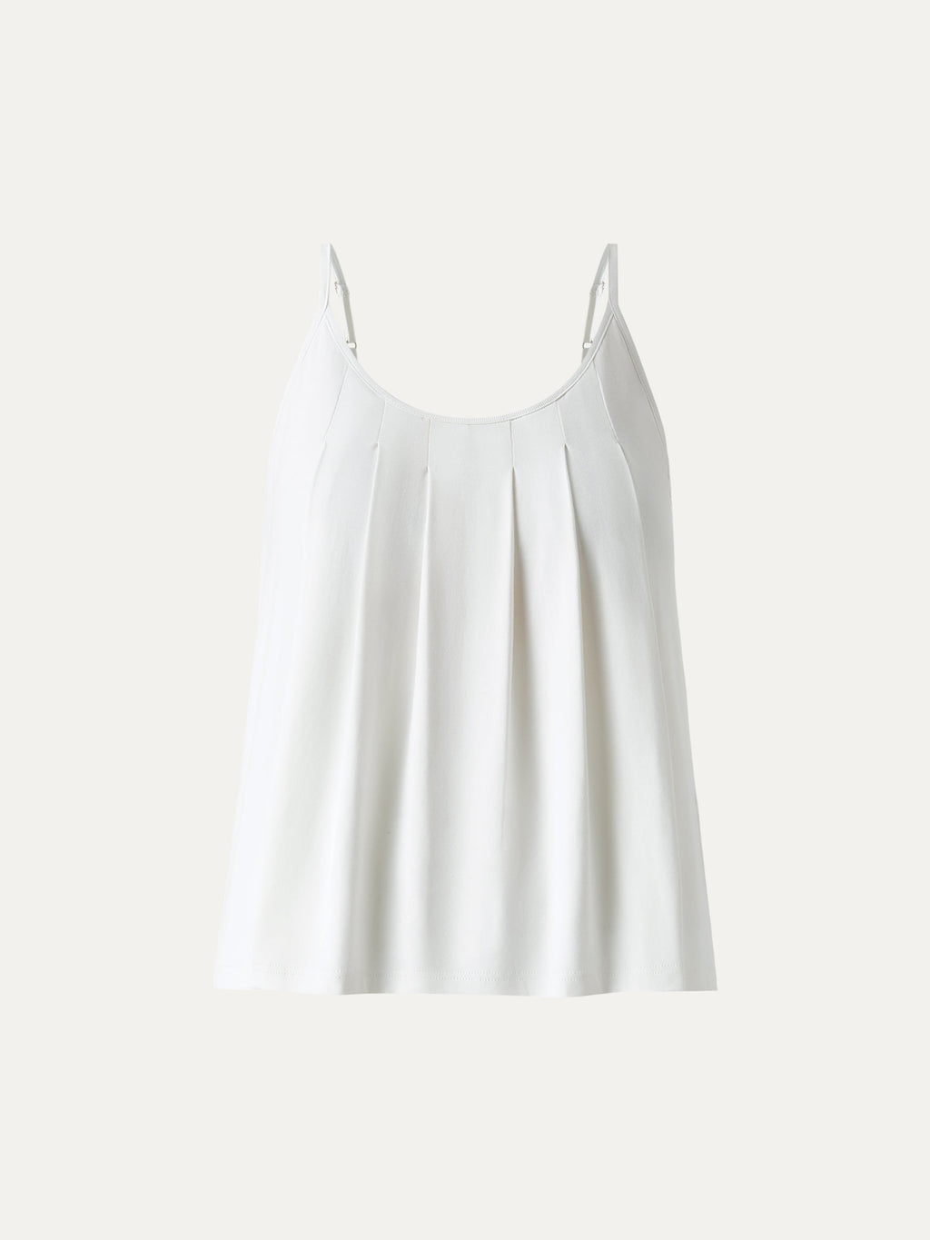 U-Neck Pleated Spaghetti Bra Tank