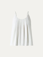 U-Neck Pleated Spaghetti Bra Tank