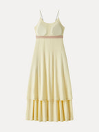 Vacay Gathered U-Neck Spaghetti Midi Bra Dress with Pockets