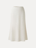 Lyocell-Linen Blend Maxi Flared Pull-On Skirt