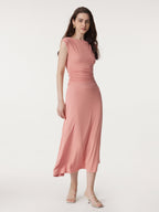 Breezy Cooling Side Ruched Maxi Dress
