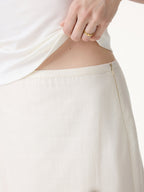 2Pcs Set Reversible Boatneck Top & Maxi Flared Pull-On Skirt